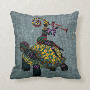 Afrikanisches Fantasie Wurfs-Kissen 16" x 16" Kissen
