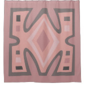 Afrikanisches farbiges modernes Muster Duschvorhang (Vorderseite)