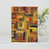 Afrikanisches farbiges Muster Save The Date (Stehend Vorderseite)