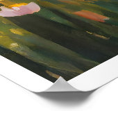 Afrikanisches Feld Yoga bei Sonnenuntergang Poster (Ecke)