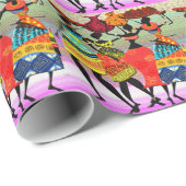Afrikanisches Fest Geschenkpapier (Rolleneckpunkt)