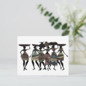 Afrikanisches Fest Postkarte (Stehend Vorderseite)