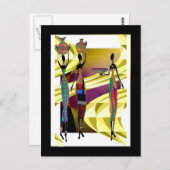 Afrikanisches Fest Postkarte (Vorne/Hinten)