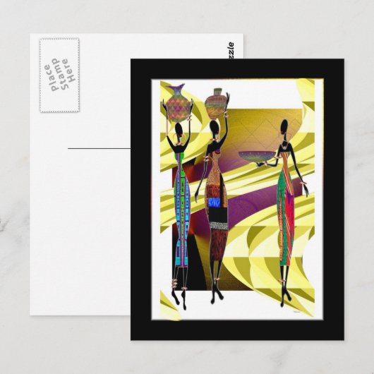 Afrikanisches Fest Postkarte (Vorne/Hinten)