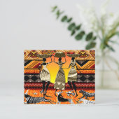 Afrikanisches Fest Postkarte (Stehend Vorderseite)