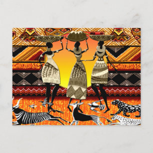 Afrikanisches Fest Postkarte
