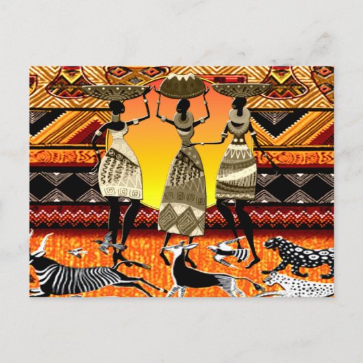 Afrikanisches Fest Postkarte (Vorderseite)