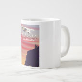 Afrikanisches Flugplakat Jumbo-Tasse (Vorderseite Rechts)