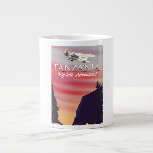 Afrikanisches Flugplakat Jumbo-Tasse (Vorderseite)