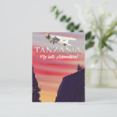 Afrikanisches Flugplakat Postkarte (Stehend Vorderseite)