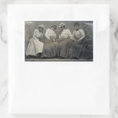 Afrikanisches Foto der Frauen Rechteckiger Aufkleber (Tasche)