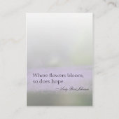 Afrikanisches Gänseblümchen-BlumenVisitenkarte Visitenkarte (Rückseite)