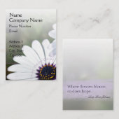 Afrikanisches Gänseblümchen-BlumenVisitenkarte Visitenkarte (Vorne/Hinten)