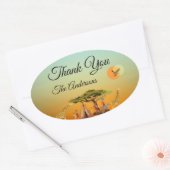 afrikanisches Gender-Offenlegungskarte Ovaler Aufkleber (Umschlag)