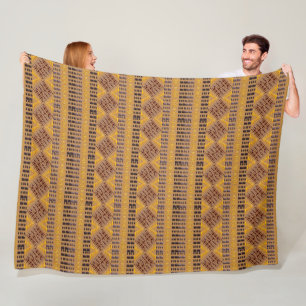 afrikanisches geometrisches Muster Fleecedecke