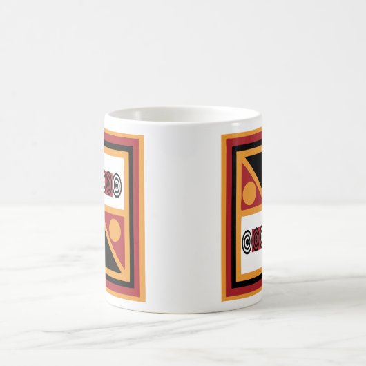 Afrikanisches geometrisches Muster Kaffeetasse (Mittel)