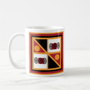 Afrikanisches geometrisches Muster Kaffeetasse