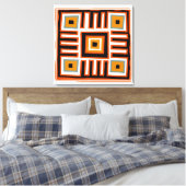 Afrikanisches geometrisches Muster Leinwanddruck (Insitu (Schlafzimmer))
