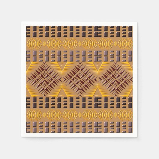 afrikanisches geometrisches Muster Serviette (Vorderseite)