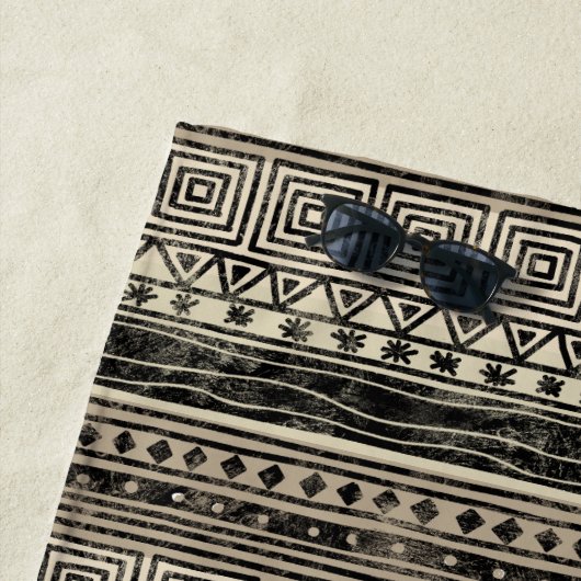 Afrikanisches geometrisches Muster Strandtuch (Beispiel)