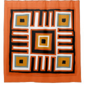 Afrikanisches geometrisches Stammesmuster Duschvorhang (Vorderseite)