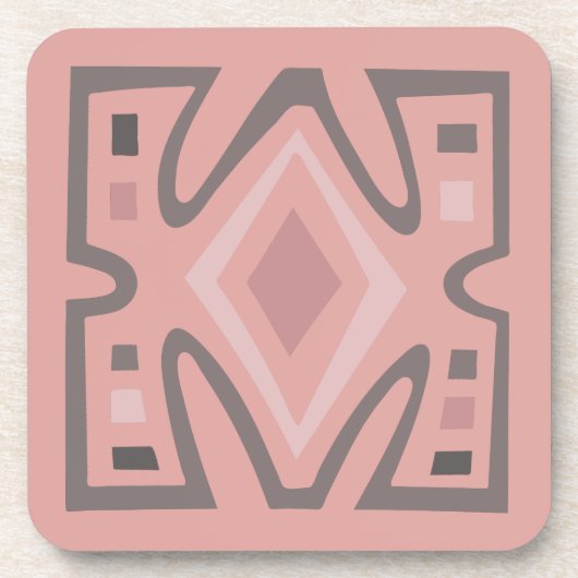 Afrikanisches geometrisches Stammesmuster Getränkeuntersetzer (Vorderseite)