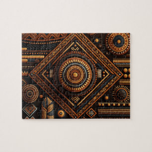 Afrikanisches geometrisches, traditionelles Muster Puzzle