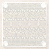 Afrikanisches Gepardhautmuster 2 Glasuntersetzer (Rückseite)