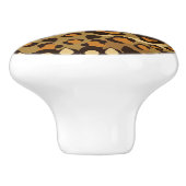 Afrikanisches Gepardhautmuster 2 Keramikknauf (Seitenansicht)