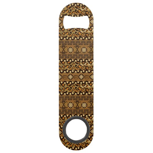 Afrikanisches Gepardhautmuster 2 Speedflaschenöffner (Vorderseite)