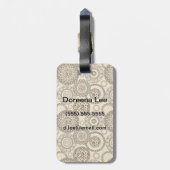 Afrikanisches Gepardhautmuster 3 Gepäckanhänger (Rückseite vertikal)