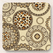 Afrikanisches Gepardhautmuster 3 Getränkeuntersetzer (Vorderseite)
