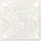 Afrikanisches Gepardhautmuster 3 Glasuntersetzer (Rückseite)