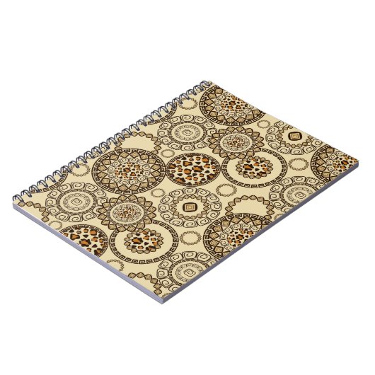 Afrikanisches Gepardhautmuster 3 Notizblock (Linke Seite)