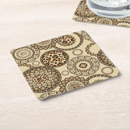 Afrikanisches Gepardhautmuster 3 Rechteckiger Pappuntersetzer (angewinkelt)