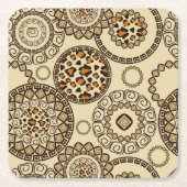 Afrikanisches Gepardhautmuster 3 Rechteckiger Pappuntersetzer (Vorderseite)