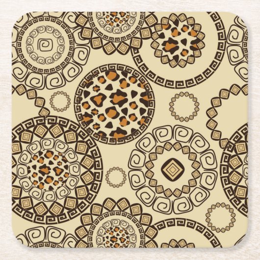 Afrikanisches Gepardhautmuster 3 Rechteckiger Pappuntersetzer (Vorderseite)