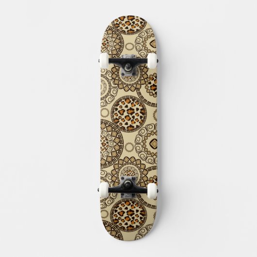 Afrikanisches Gepardhautmuster 3 Skateboard (Vorderseite)