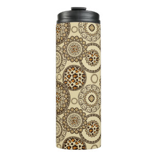 Afrikanisches Gepardhautmuster 3 Thermosbecher