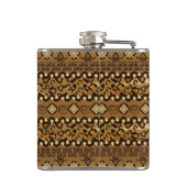 Afrikanisches Gepardhautmuster Flachmann (Rückseite)