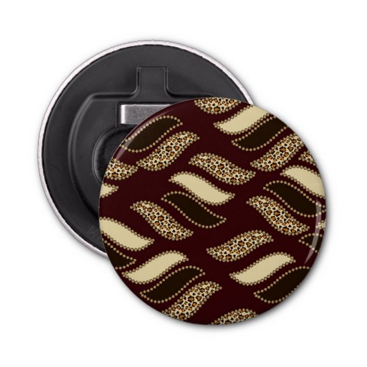 Afrikanisches Gepardhautmuster Flaschenöffner (Vorderseite)