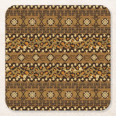 Afrikanisches Gepardhautmuster Rechteckiger Pappuntersetzer (Vorderseite)