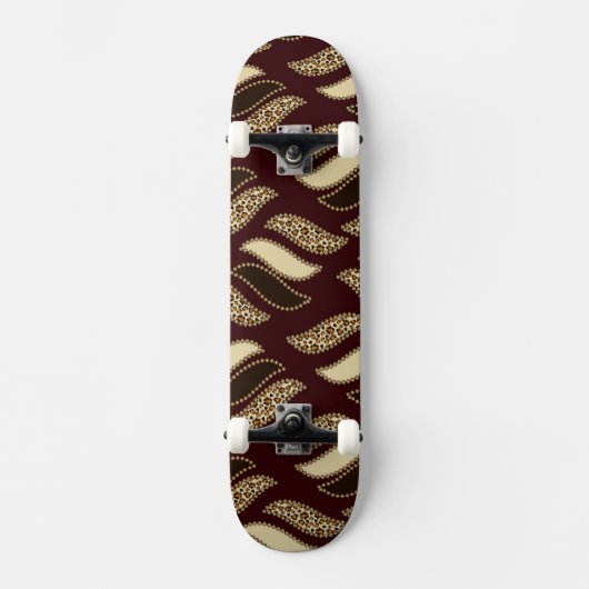 Afrikanisches Gepardhautmuster Skateboard (Vorderseite)