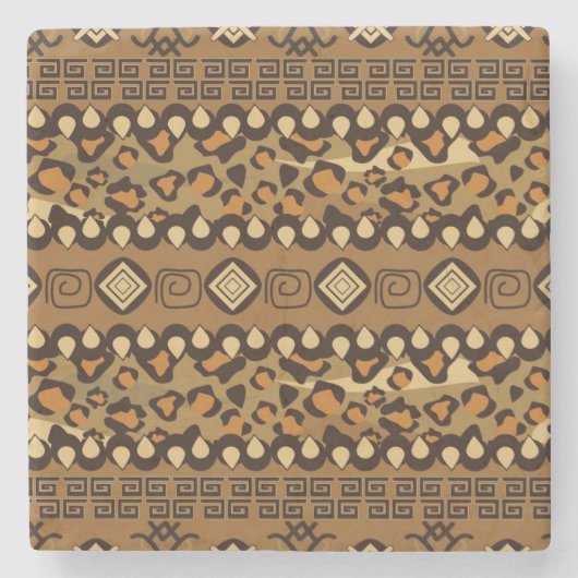 Afrikanisches Gepardhautmuster Steinuntersetzer (Vorderseite)