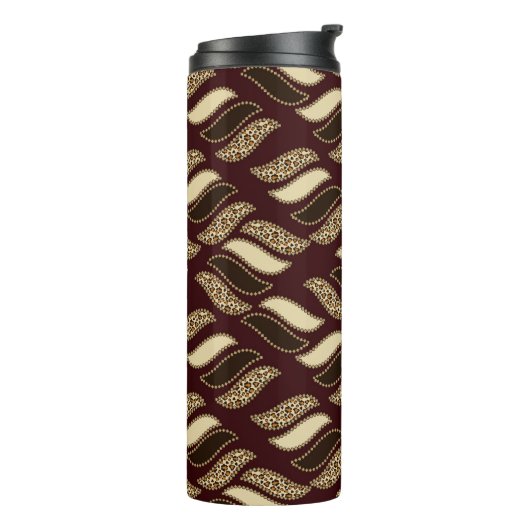 Afrikanisches Gepardhautmuster Thermosbecher (Nach links gedreht)