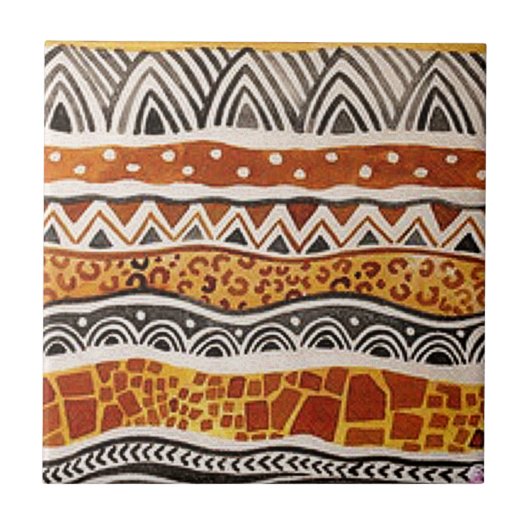AFRIKANISCHES GEWEBE FLIESE (Vorderseite)