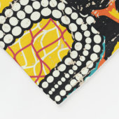 Afrikanisches Gewebe: Wildtierpatchwork. Fleecedecke (Ecke)