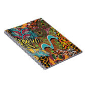 Afrikanisches Gewebe: Wildtierpatchwork. Notizblock (Rechte Seite)