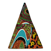 Afrikanisches Gewebe: Wildtierpatchwork. Partyhütchen (Rechts)