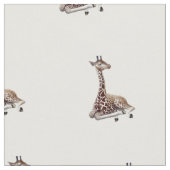 Afrikanisches Giraffen-Tier-Baumwollgewebe Stoff (Nahaufnahme)